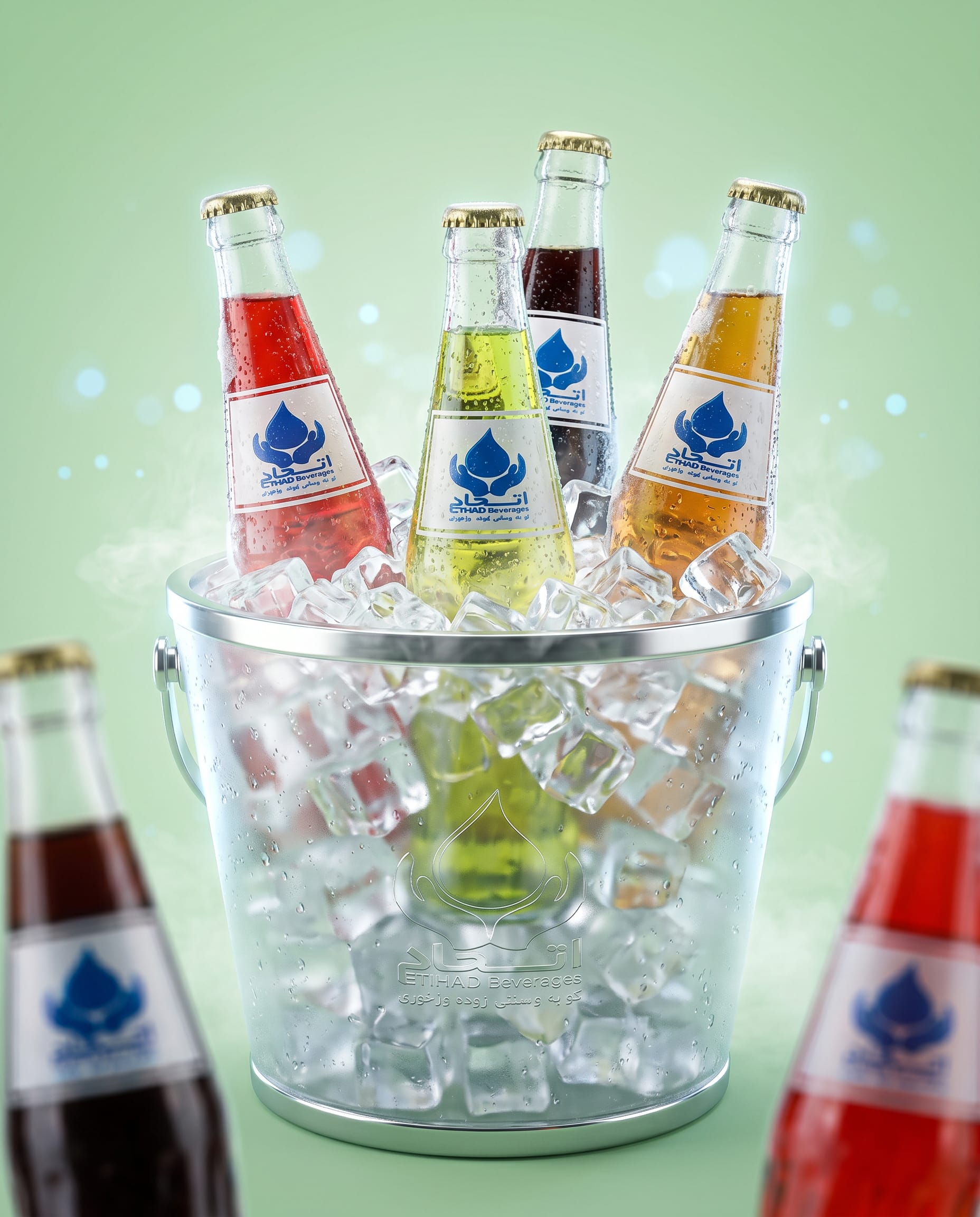 glass bottles